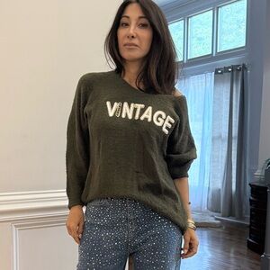 MADE IN ITALY Vintage Olive Green Sweater
